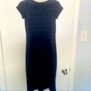 Jones New York Blue/Black Pattern Dress, Size 4p
